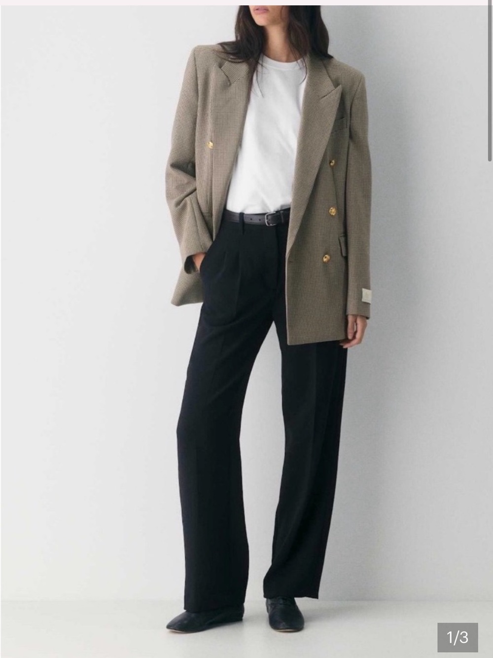 Aritzia Wilfred Black Wide-Leg Trousers